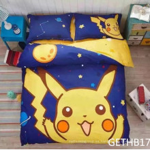 Juegos de cama para niños Pikachu con estampado de algodón puro